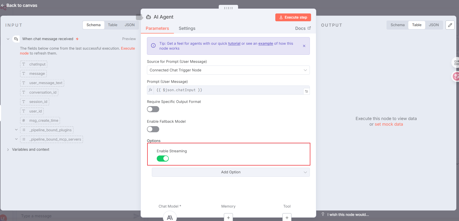 n8n AI model call configuration