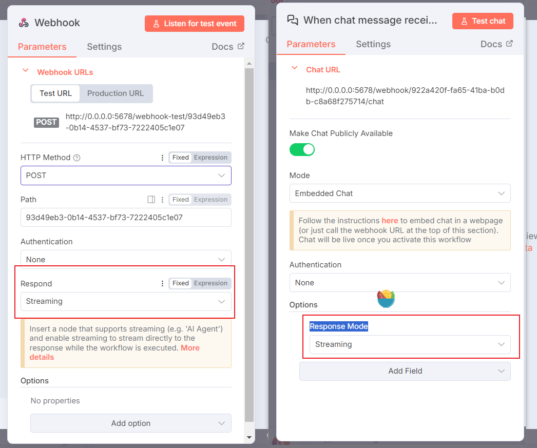 n8n streaming configuration
